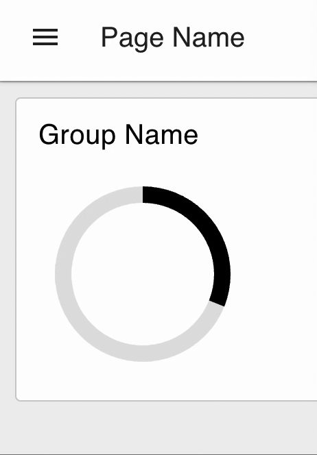 "Progress spinner, random values"